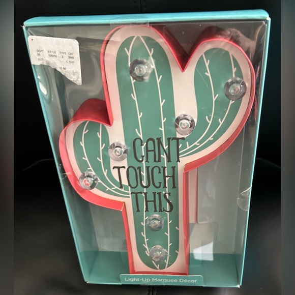 NWT Merkury Innovations Light Up Cactus Marque Decor - Picture 2 of 6